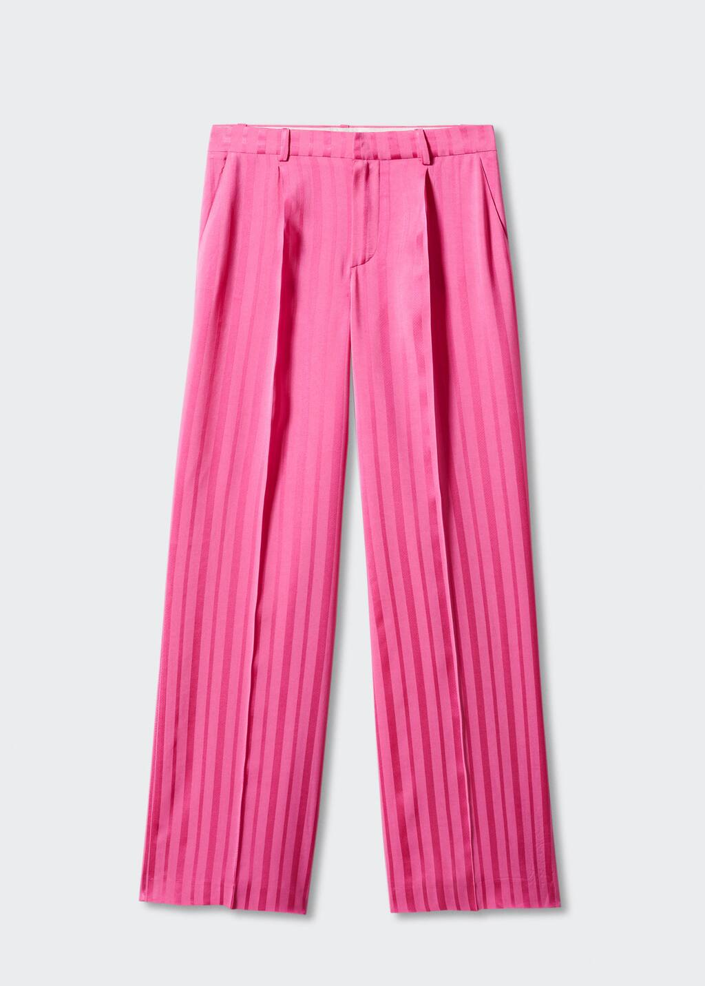 Satin hot sale stripe trousers