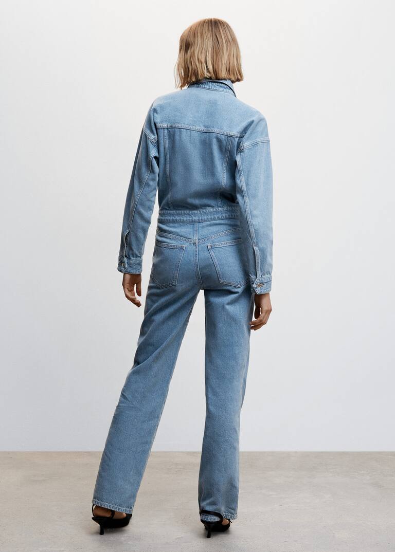 Long denim jumpsuit Woman Mango India