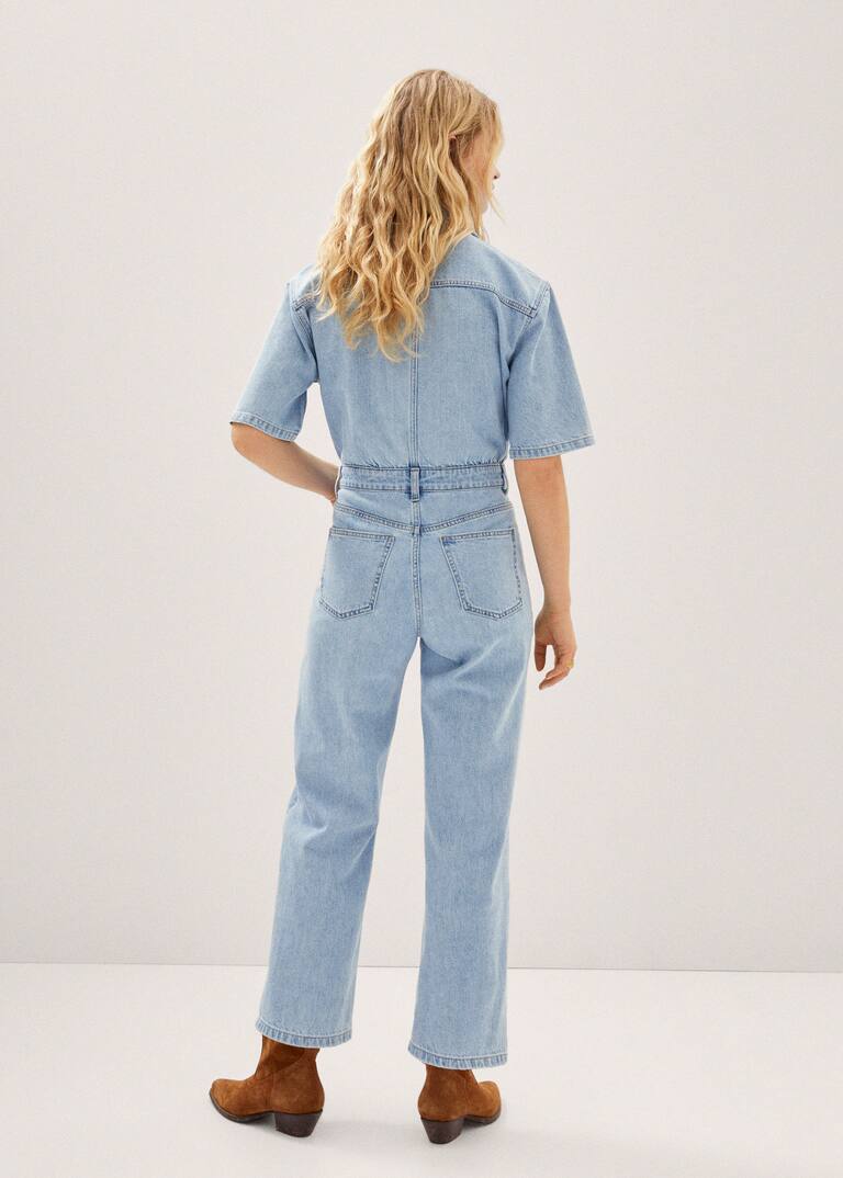 Long denim jumpsuit Women Mango USA