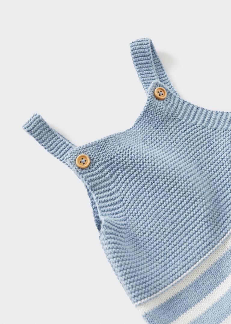 Striped cotton onepiece suit Women Mango USA