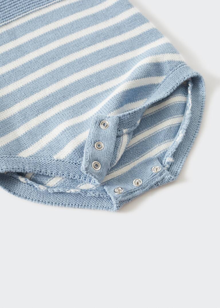 Striped cotton onepiece suit Women Mango USA