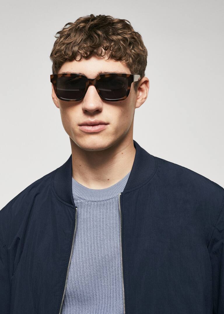 Lightweight fabric bomber jacket Men Mango Man United Kingdom