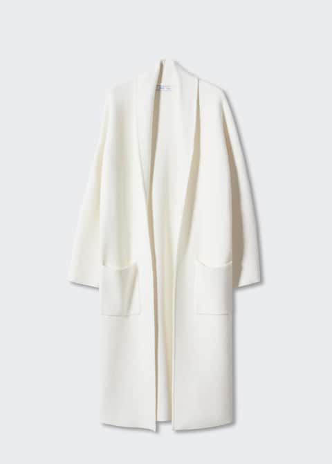 Úpletový kabát oversize s kapsami - Zboží bez modelu