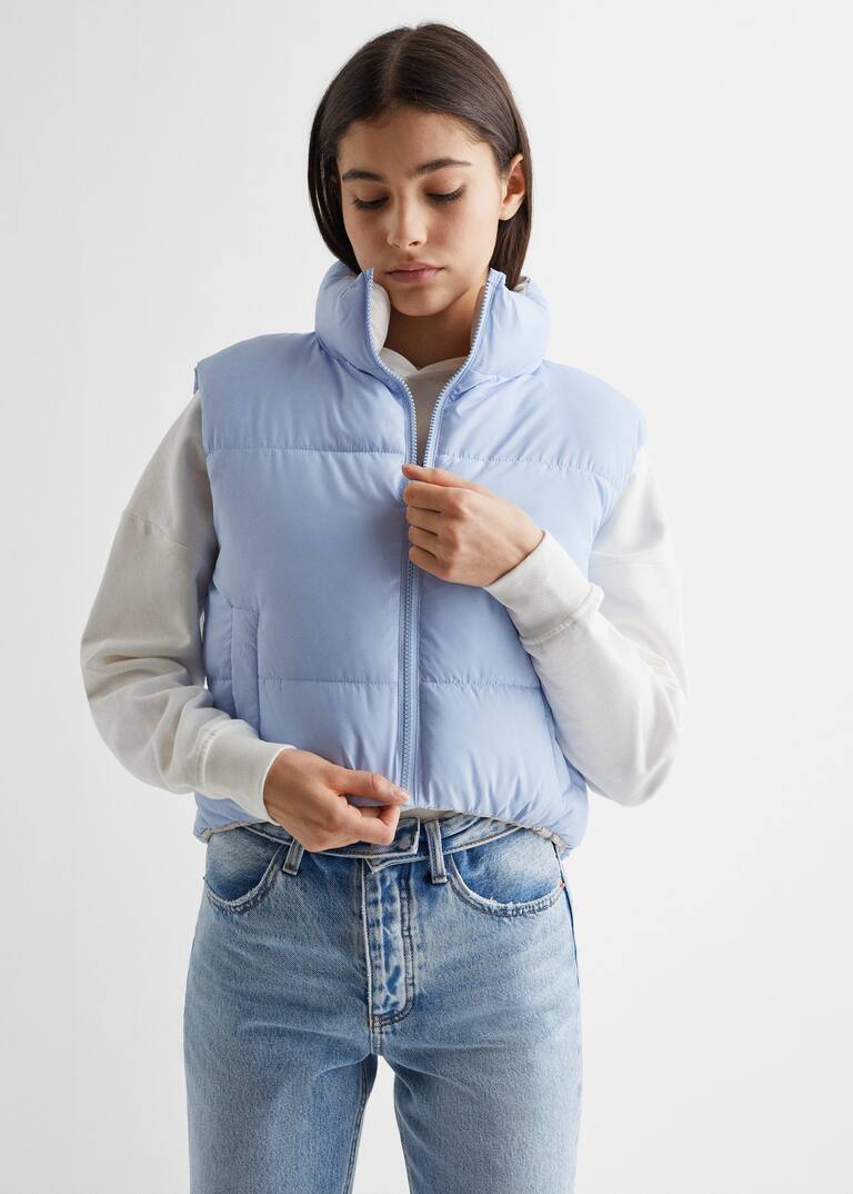 Reversible quilted gilet Teenage girl Mango Teen USA