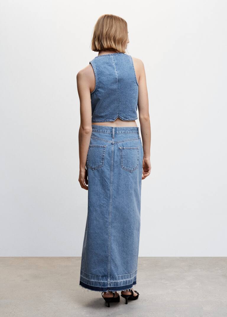 Denim vest pockets Women Mango United Kingdom