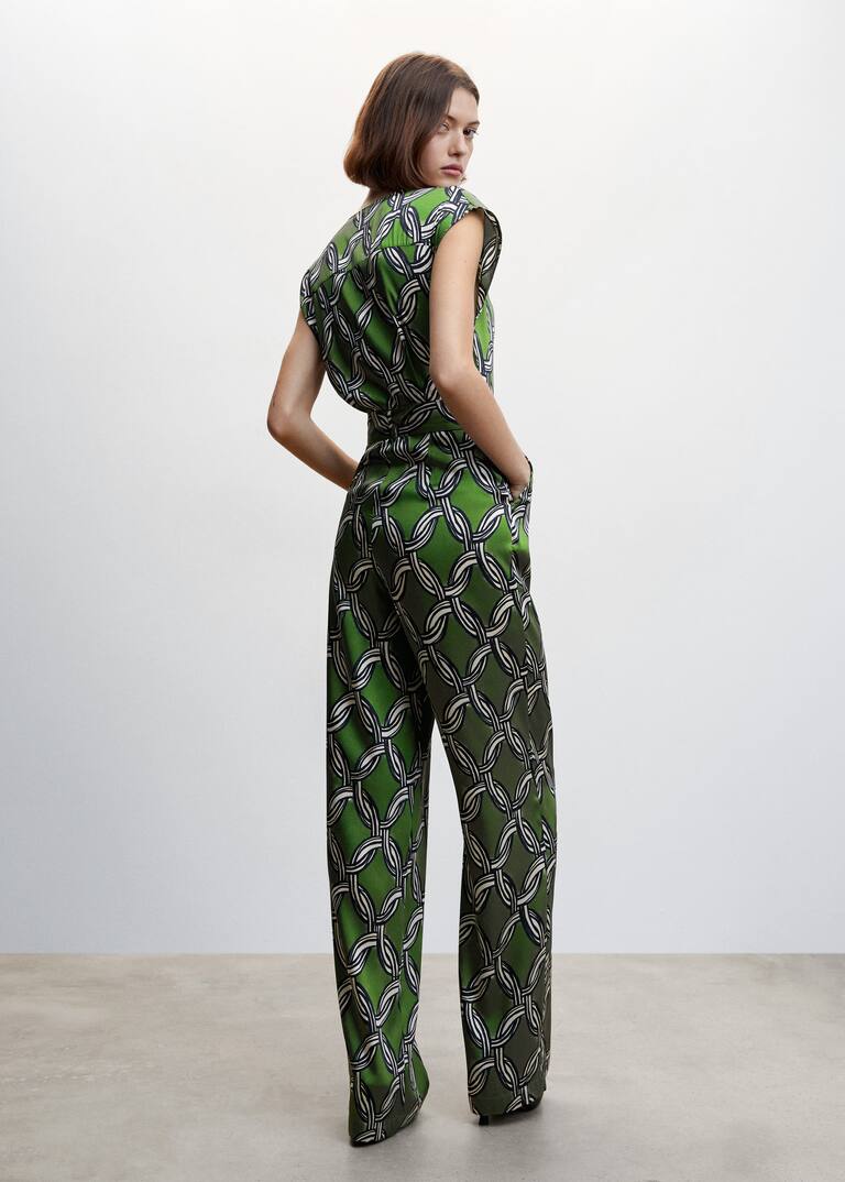 Chainprint jumpsuit Women Mango USA