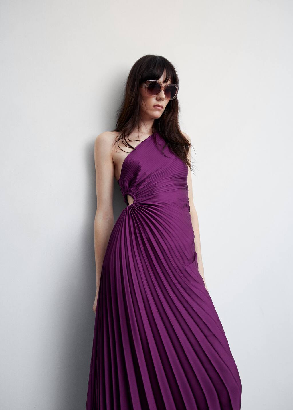 Mango Asymmetrical pleated dress 4709587665