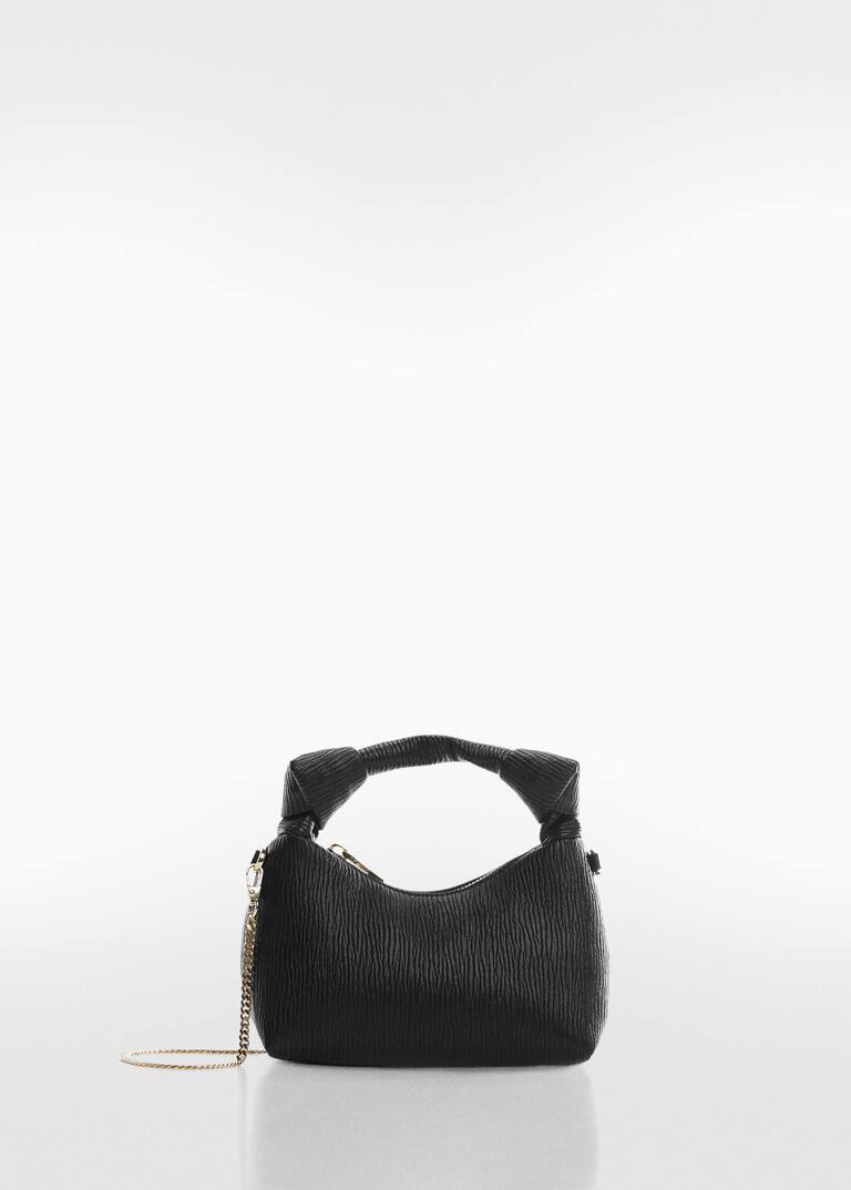 Textured knot handle bag Women Mango USA