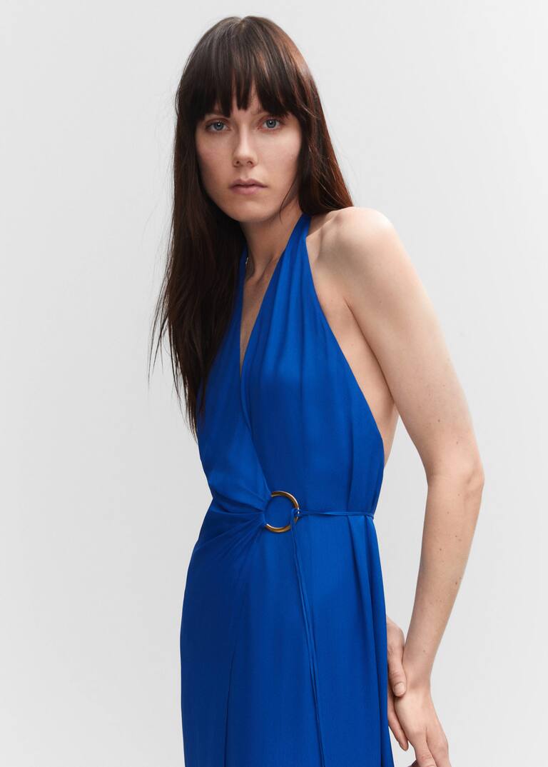 Hoop long dress Women Mango USA