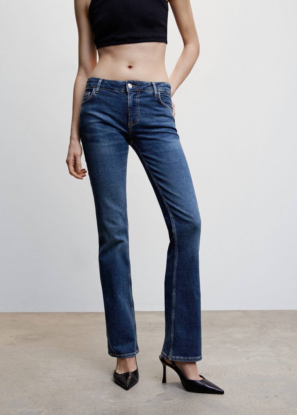 Low rise flare jeans Woman Mango Canada