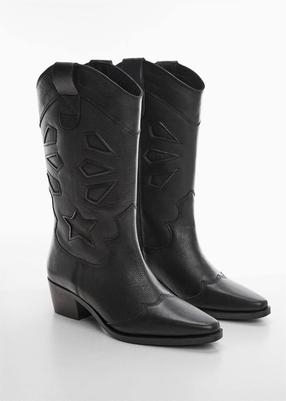 Bota piel tac?�n - Ni?�a | MANGO OUTLET USA