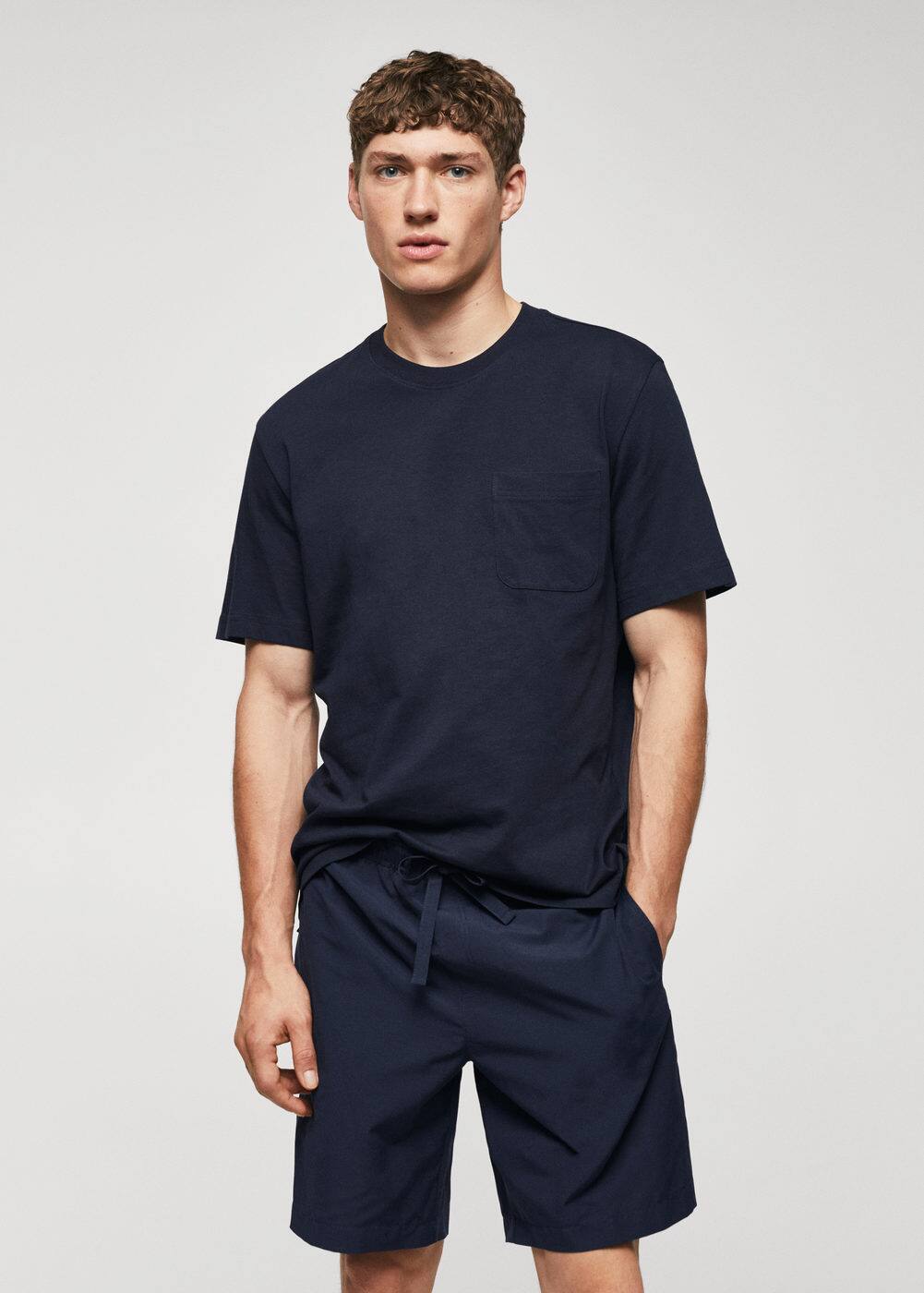 Cotton pajama shorts pack Men Mango Man USA