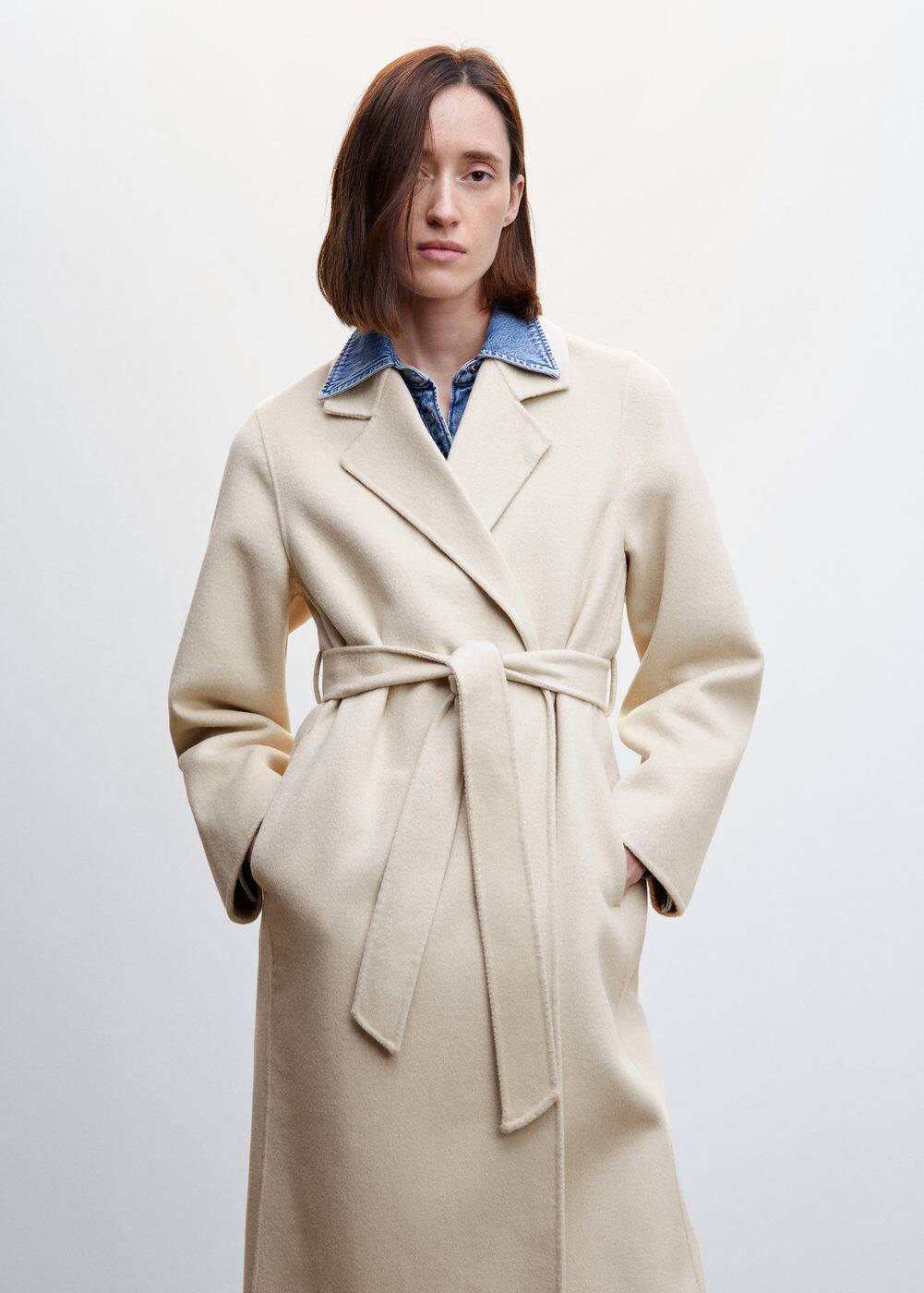 Belt handmade coat -  Women | Mango USA