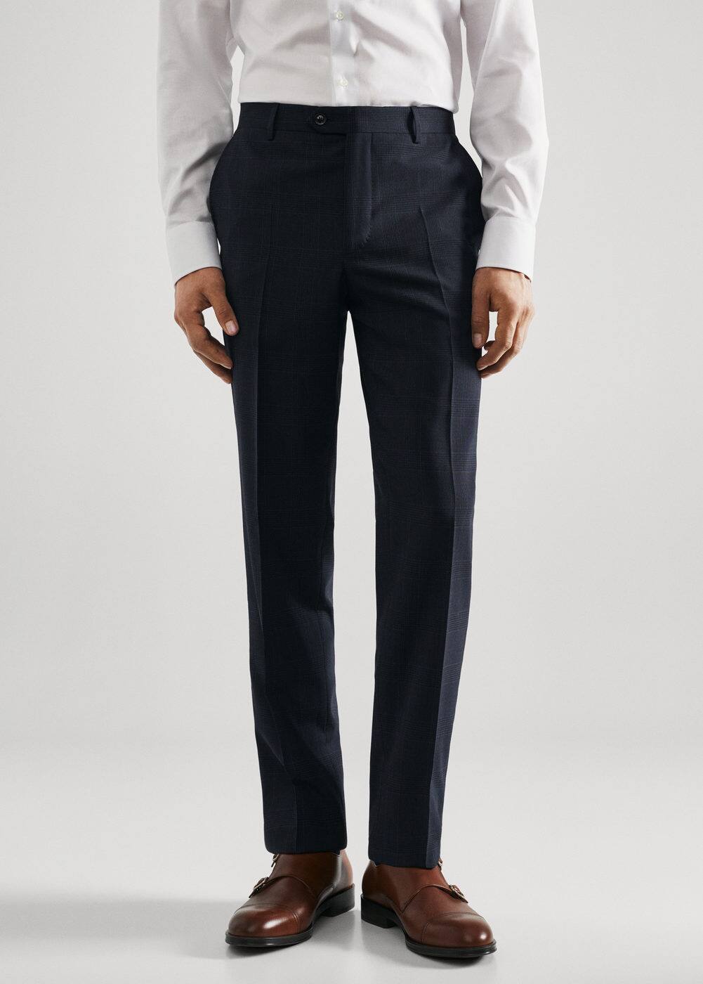 Slim fit virgin wool suit trousers Men Mango Man United Kingdom