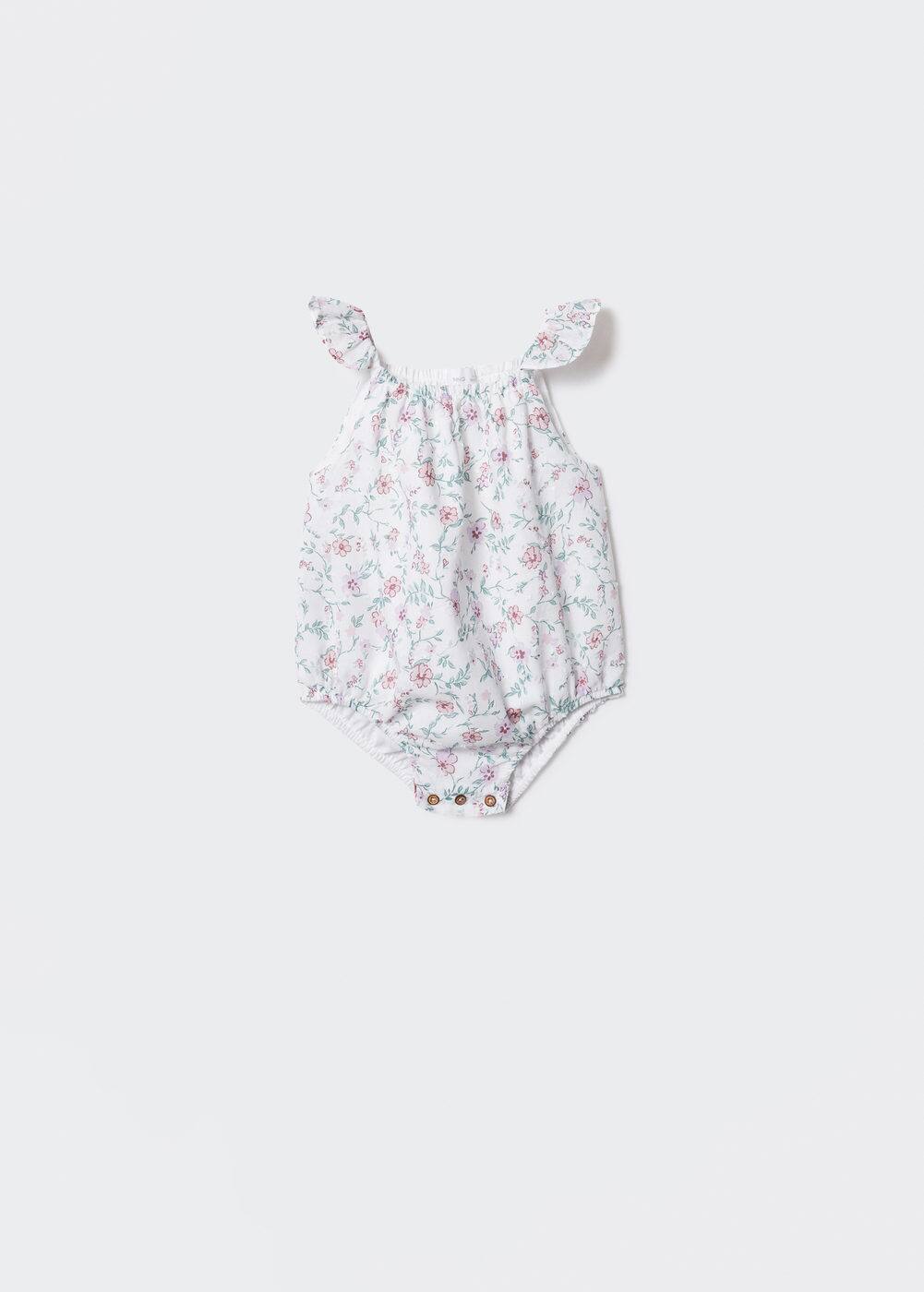Cotton Floral Romper Girls MANGO OUTLET USA cotton-floral-romper-girls-mango-outlet-usa