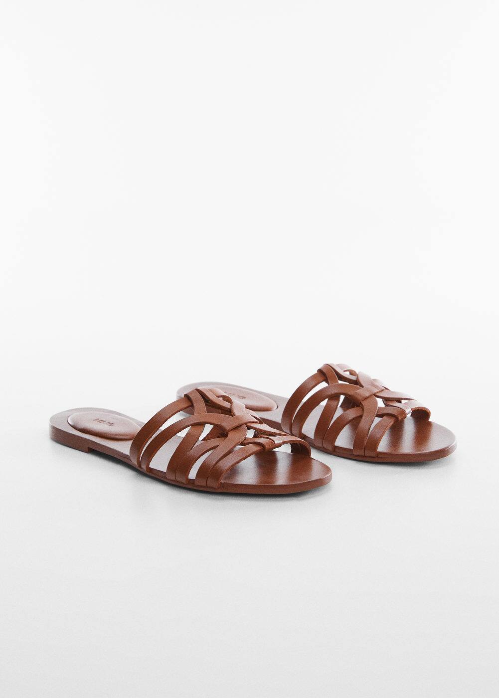 Leather straps sandals -  Woman | Mango Canada