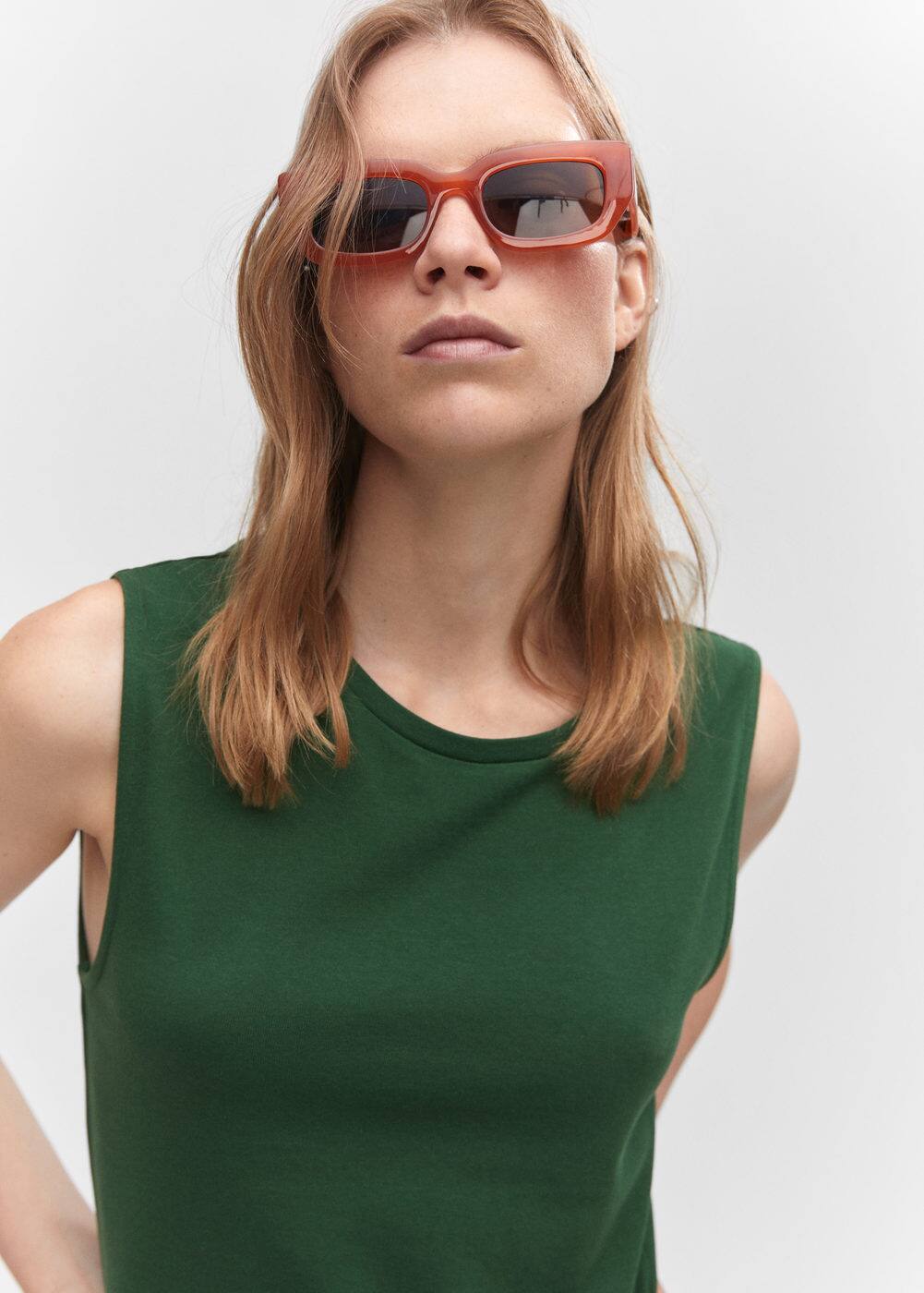 Mango Bow Cutout Detail Dress Green ModeSens