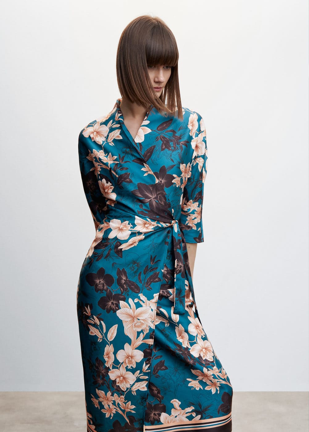 MANGO Floral print kimono dress blue | Smart Closet MANGO Floral print kimono dress blue | Smart Closet