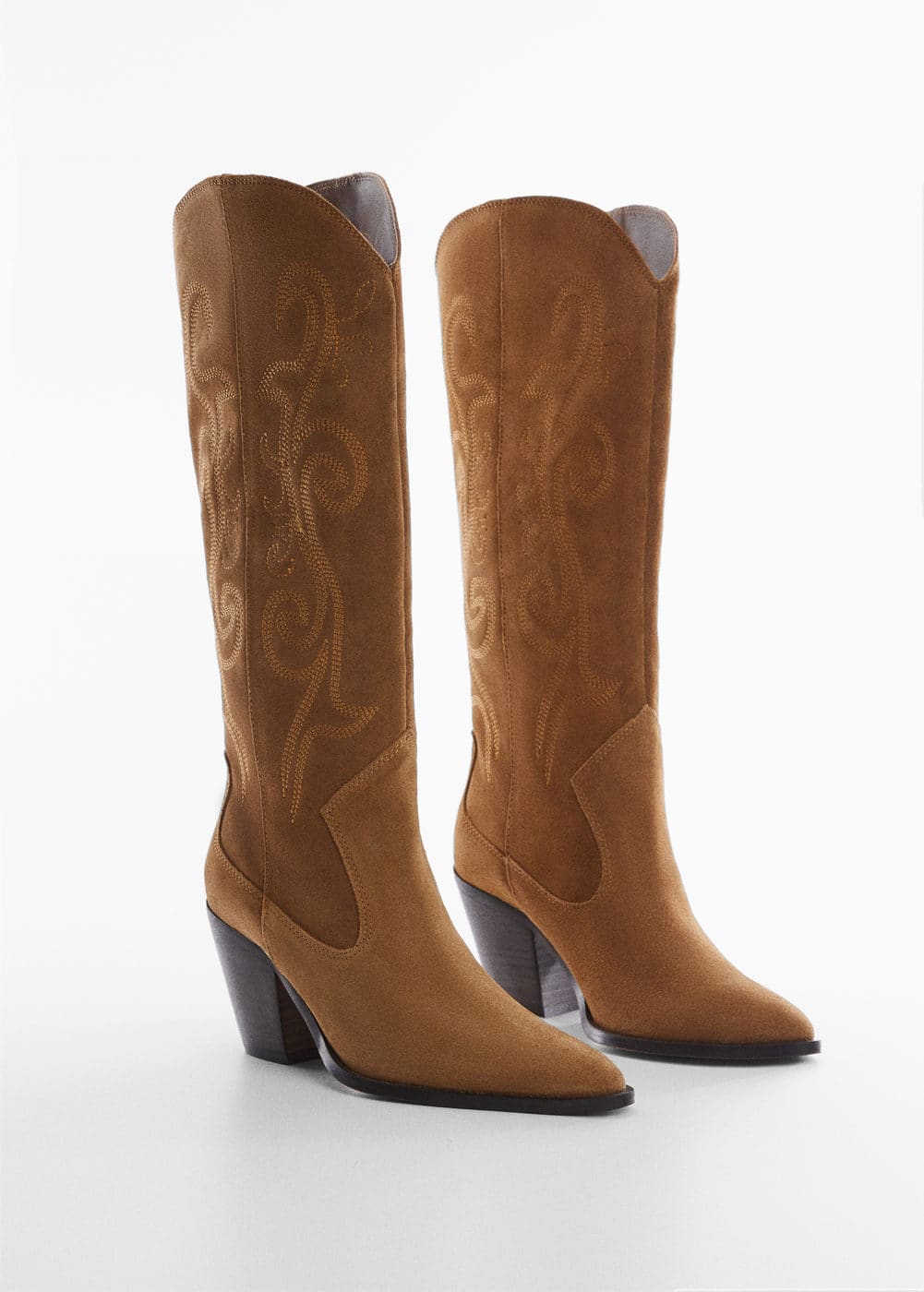 Cowboy leather boots Women Mango USA