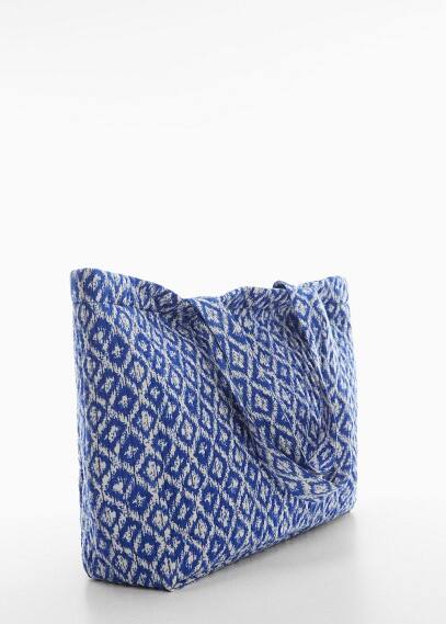 MANGO TEEN Floral print bag blue