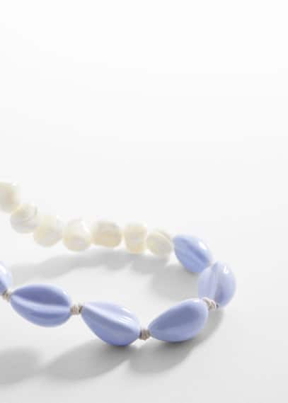 MANGO CERAMIC SHELL NECKLACE BLUE