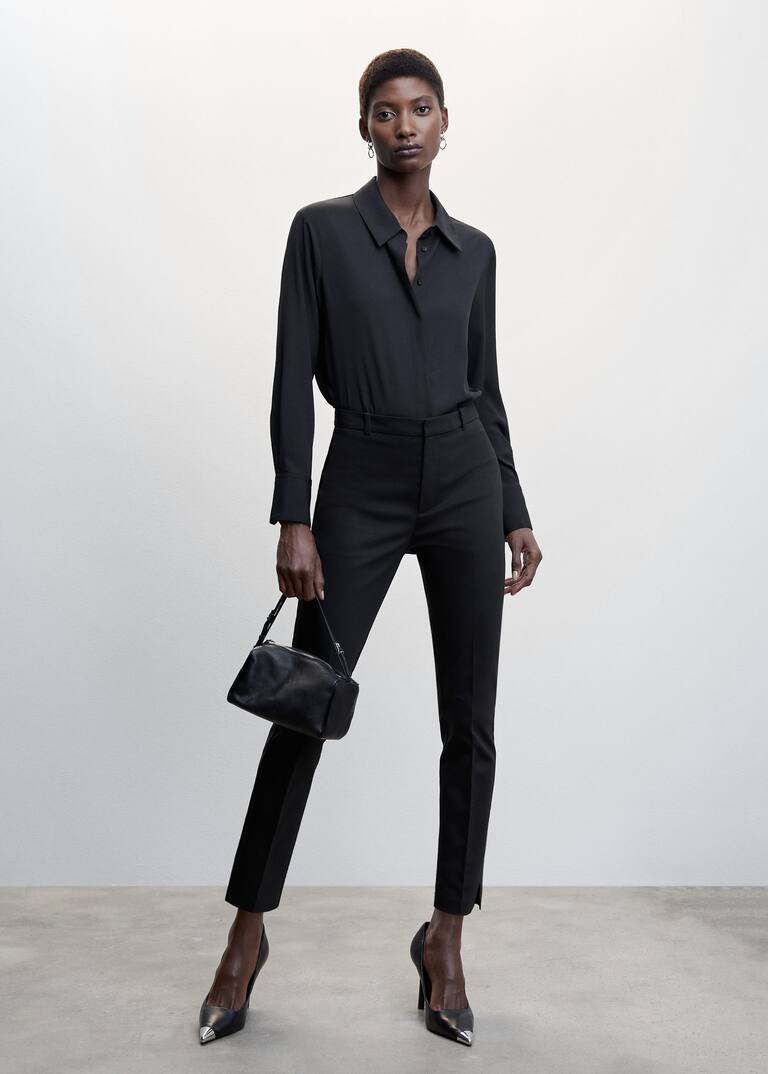 Suit slimfit pants Women Mango USA