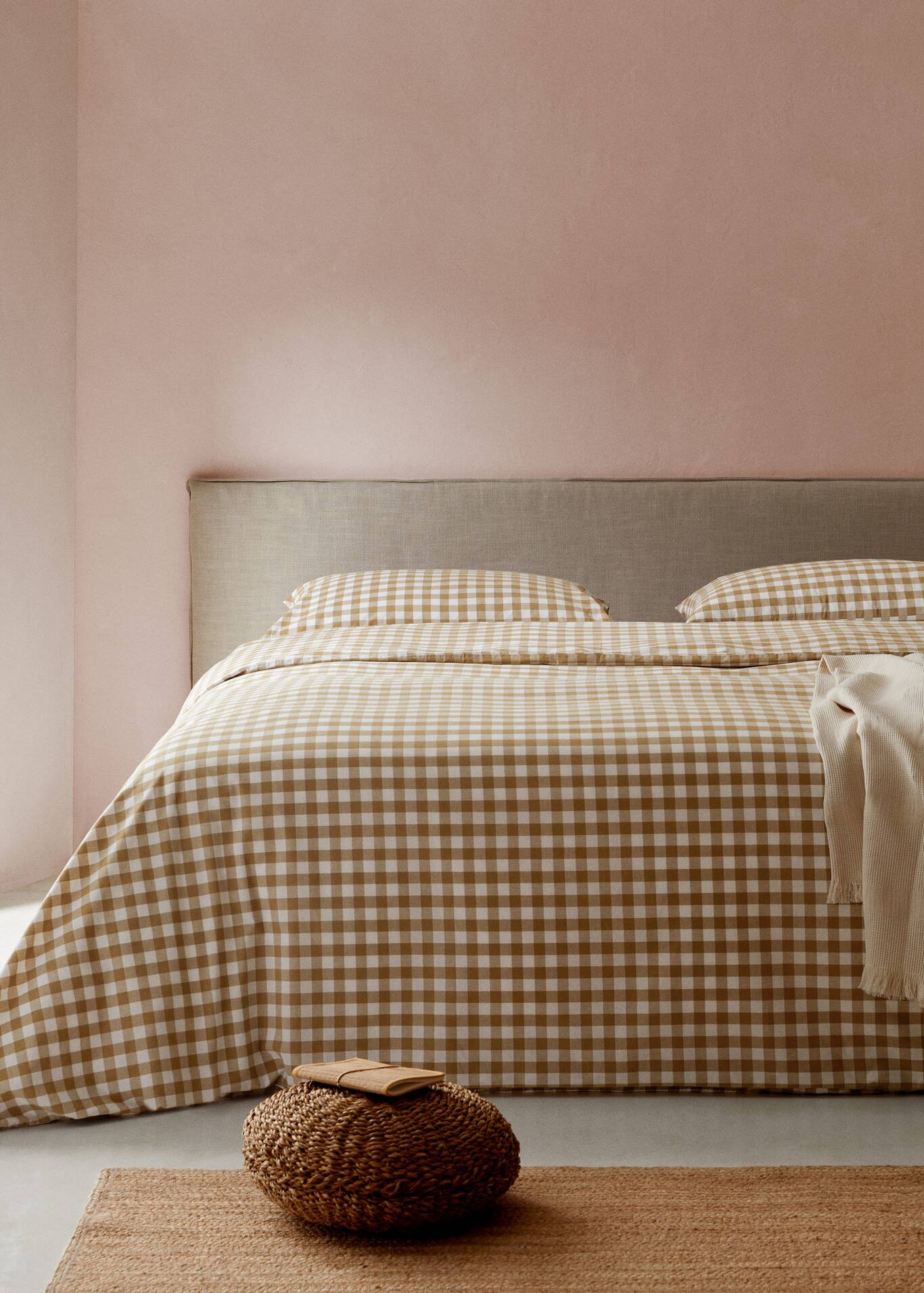 Housse de couette 100 % coton vichy pour lit de 150 cm - Home | Mango