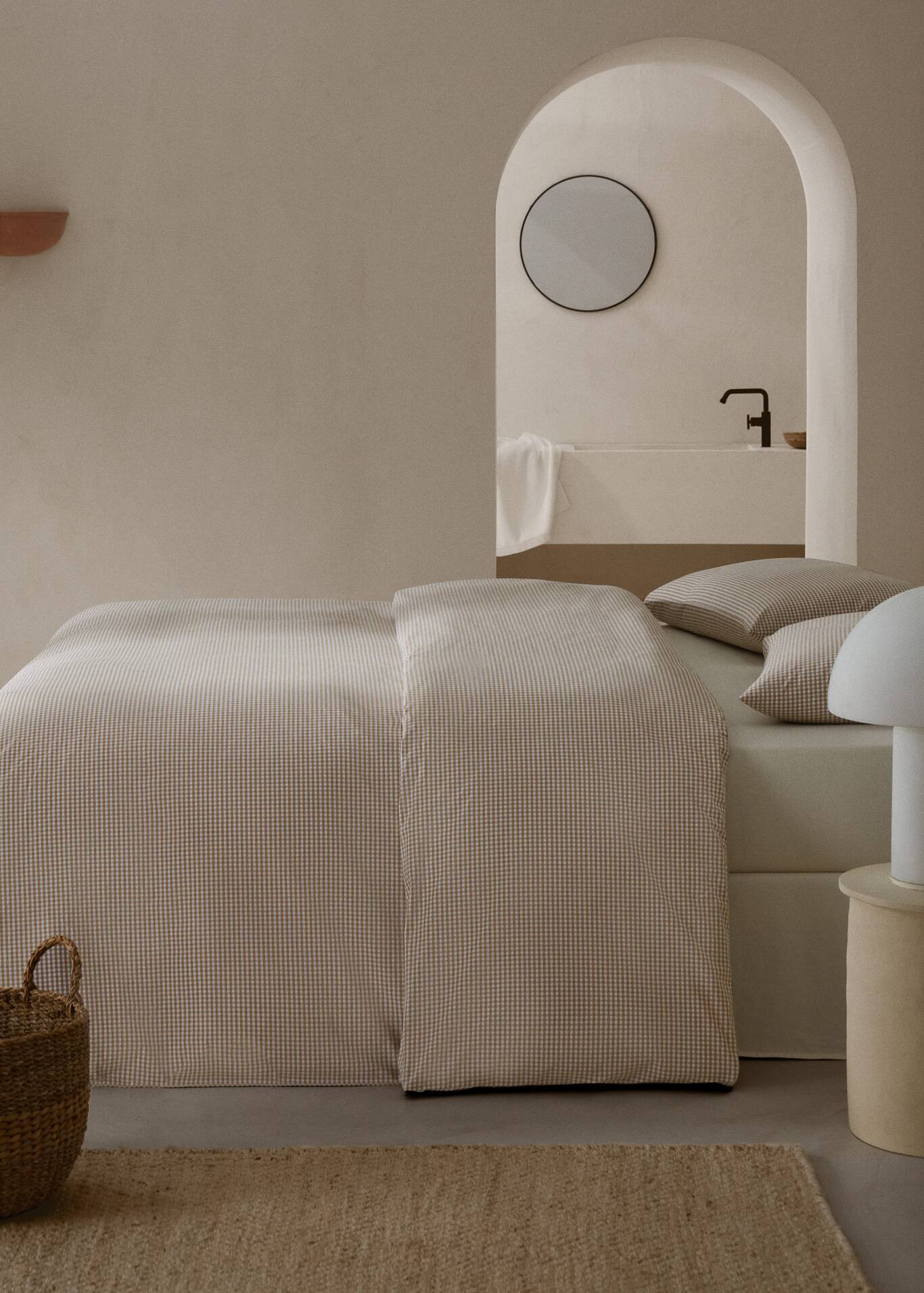 Housse de couette 100 % coton vichy lit de 150 cm - Home | Mango Home