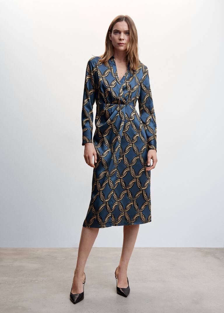 Chainprint mididress Women Mango USA