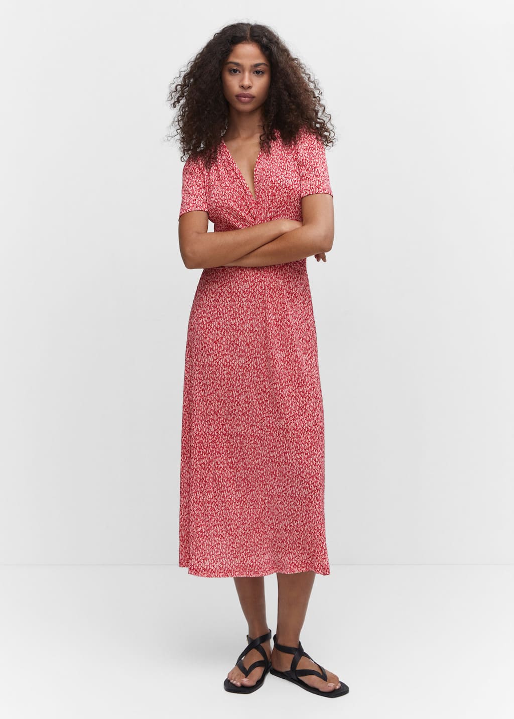 Mango Bedrucktes Kleid mit Struktur - 47055748-70 