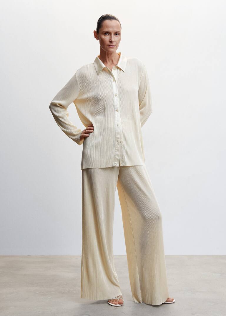 Pleated shirt Women Mango USA