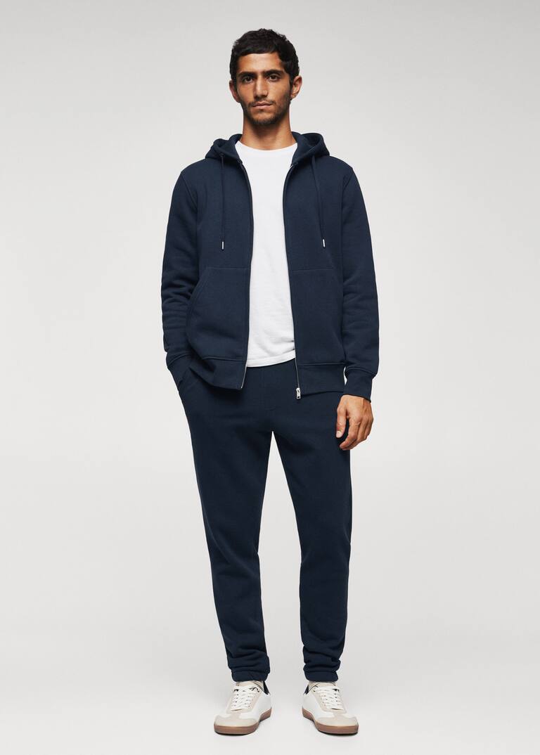 Zipper cotton sweater Men Mango Man United Kingdom