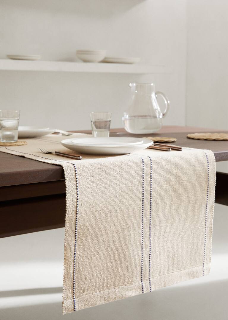 Embroidered table runner Home Mango Home USA