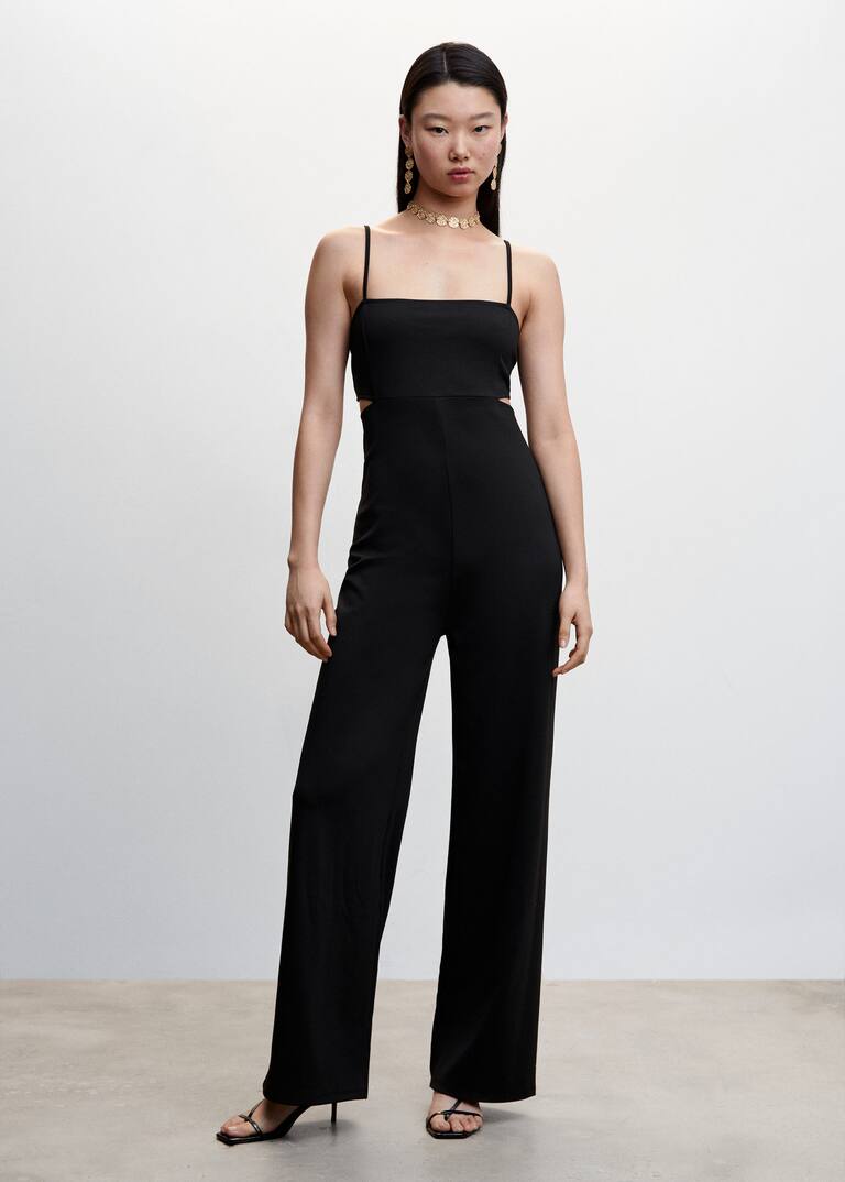 Long jumpsuit with cutout Women Mango USA
