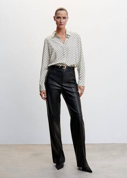 Mango Buttoned Flowy Shirt Mink Grey | ModeSens