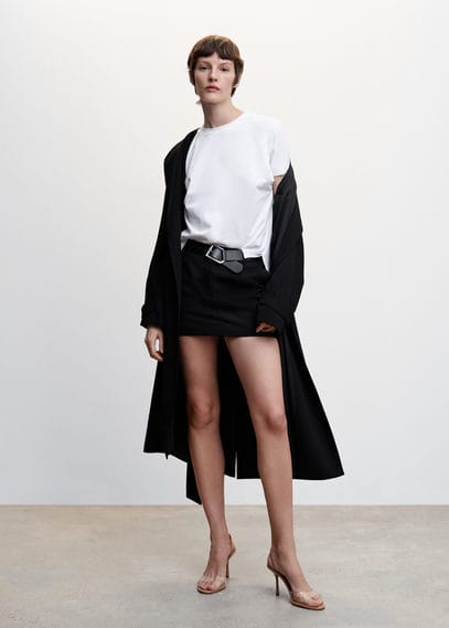 Mango Short-sleeved Cotton T-shirt White