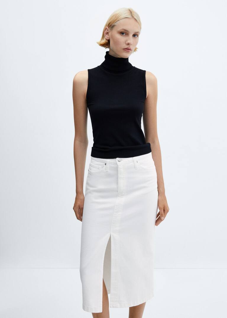Denim midiskirt Women Mango USA