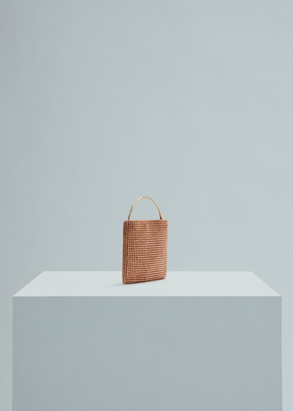 Rhinestone bag with rigid handle Women Mango United Kingdom