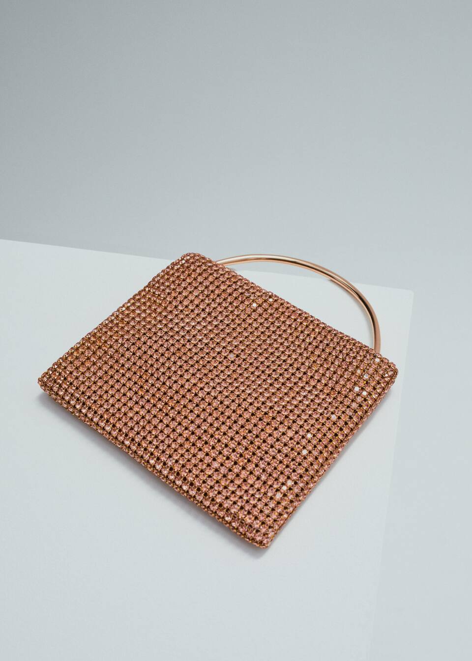 Rhinestone bag with rigid handle Women Mango United Kingdom