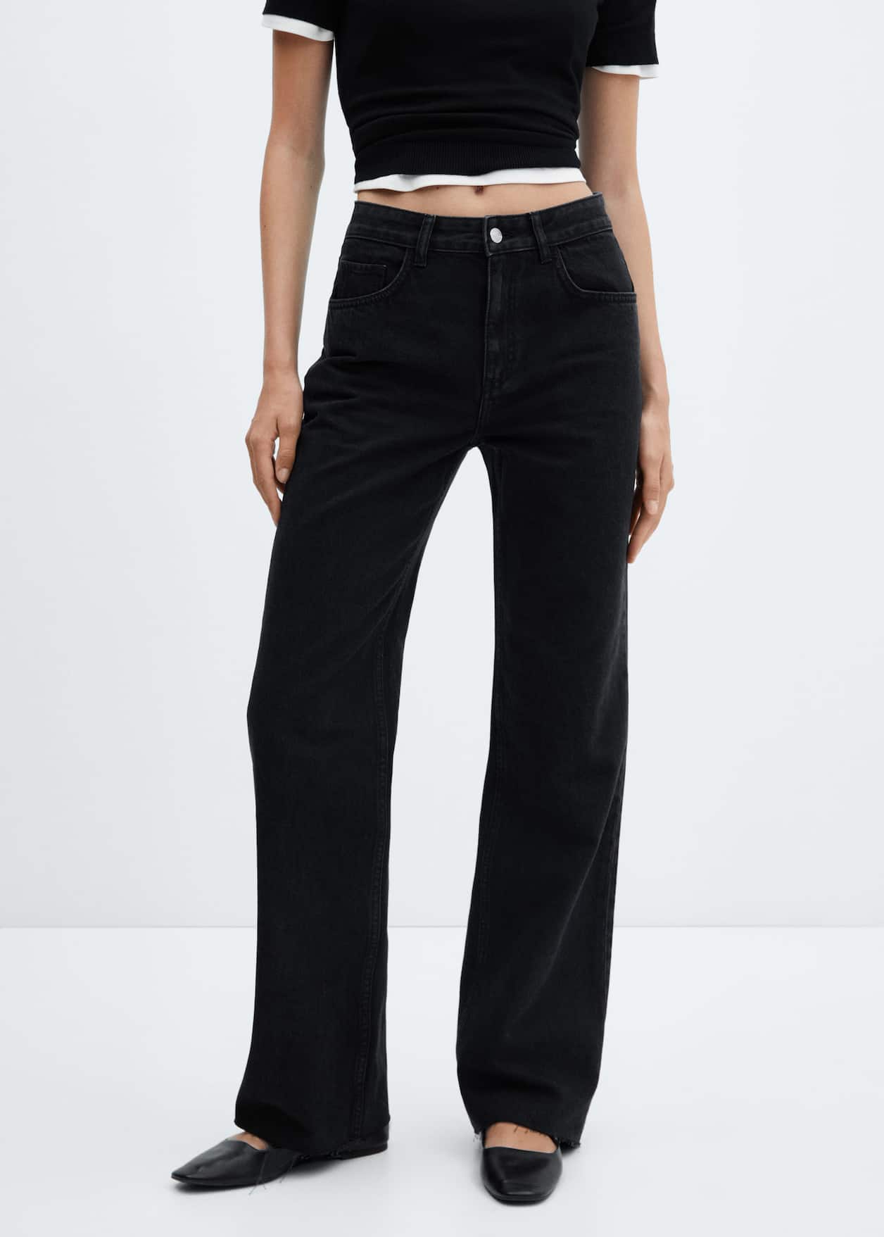 Wideleg mid-rise jeans