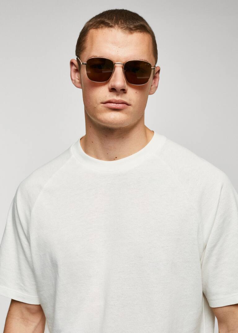 Textured tshirt Men Mango Man USA