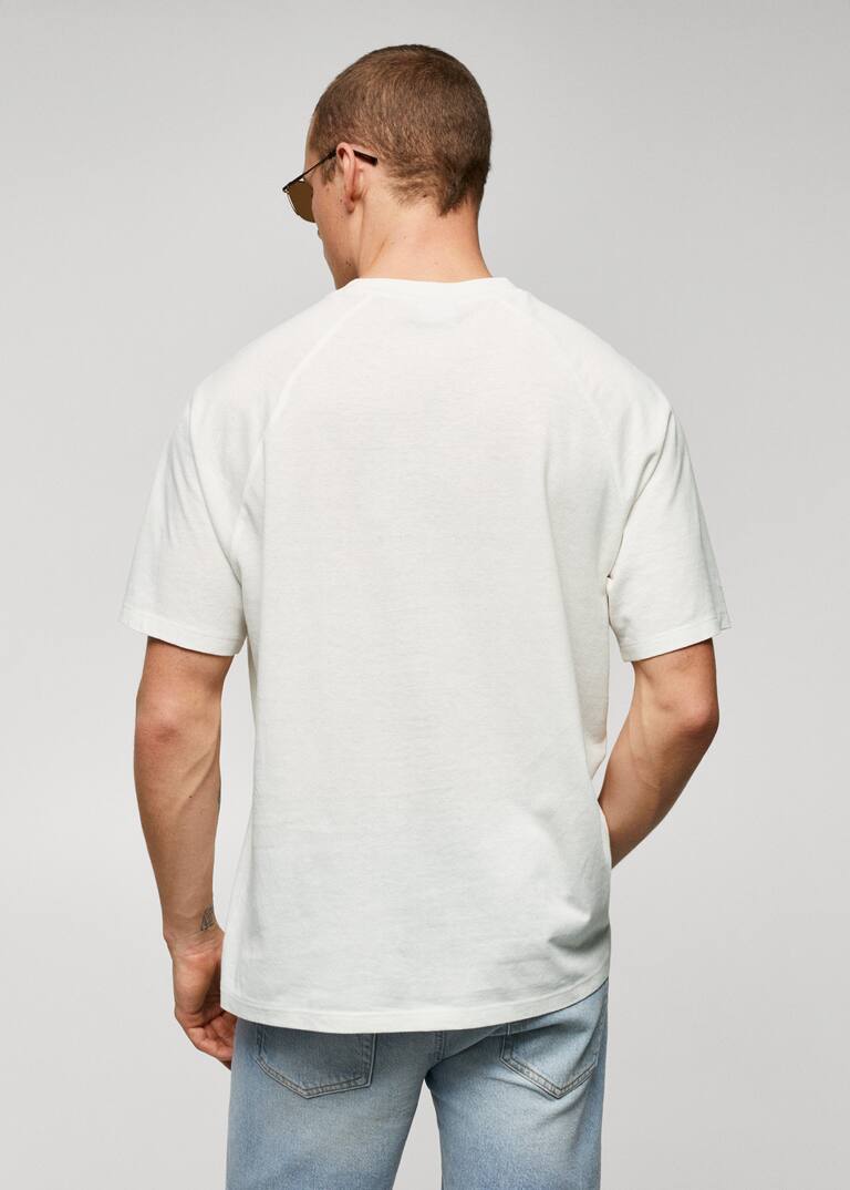 Textured tshirt Men Mango Man USA