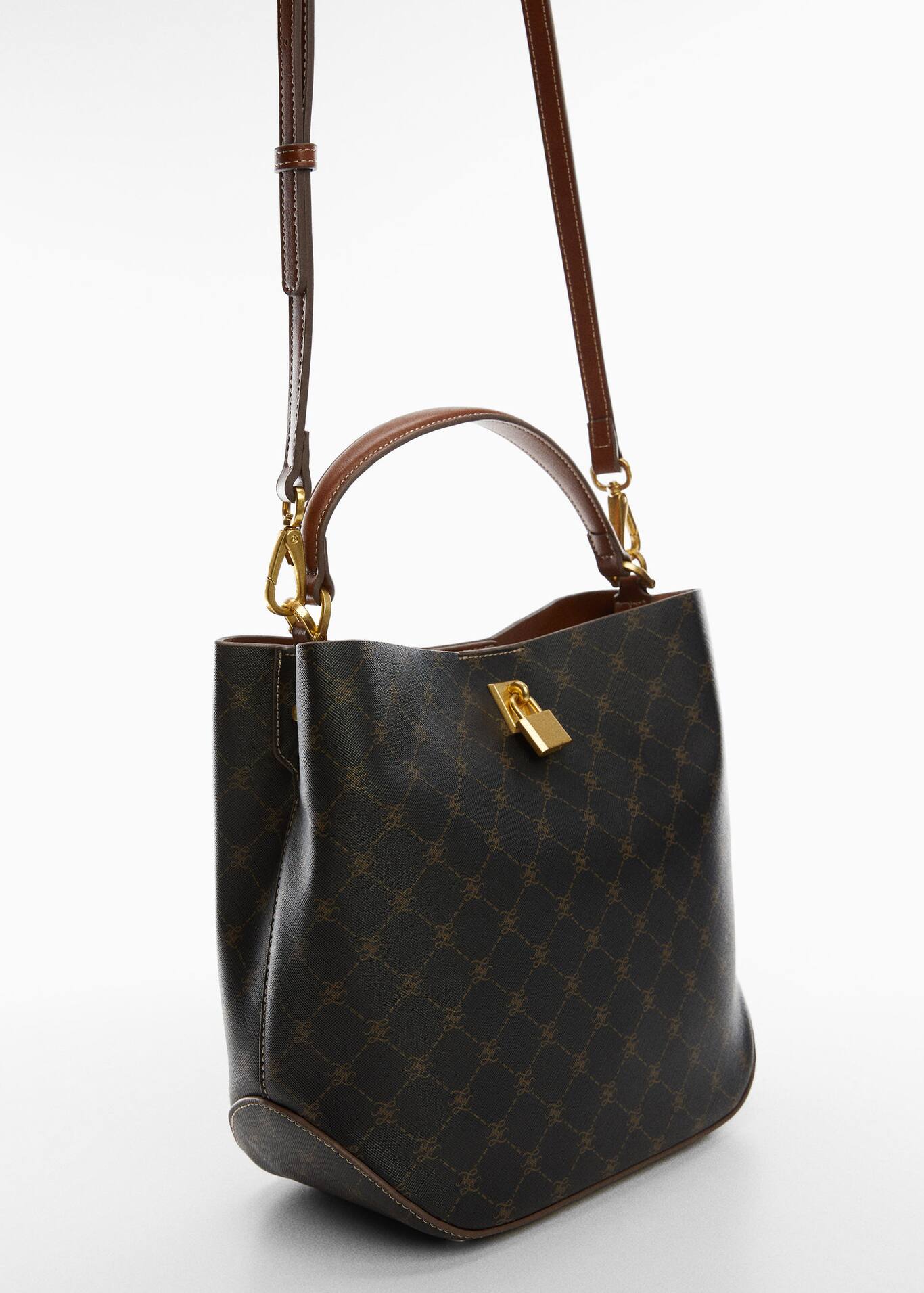 Shopper bag with padlock Women Mango USA