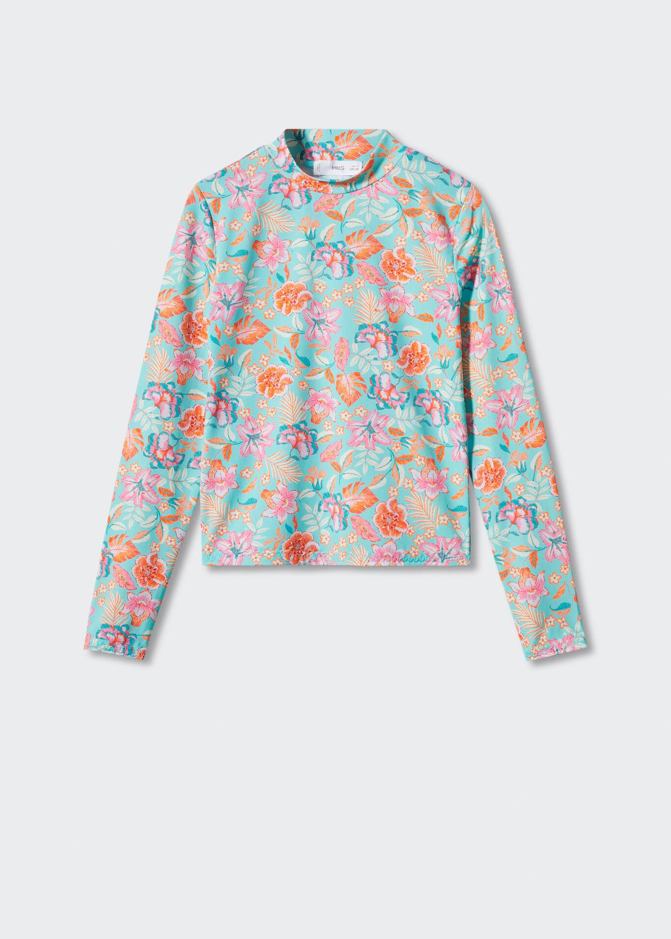 Printed long sleeve t-shirt - Women | Mango USA