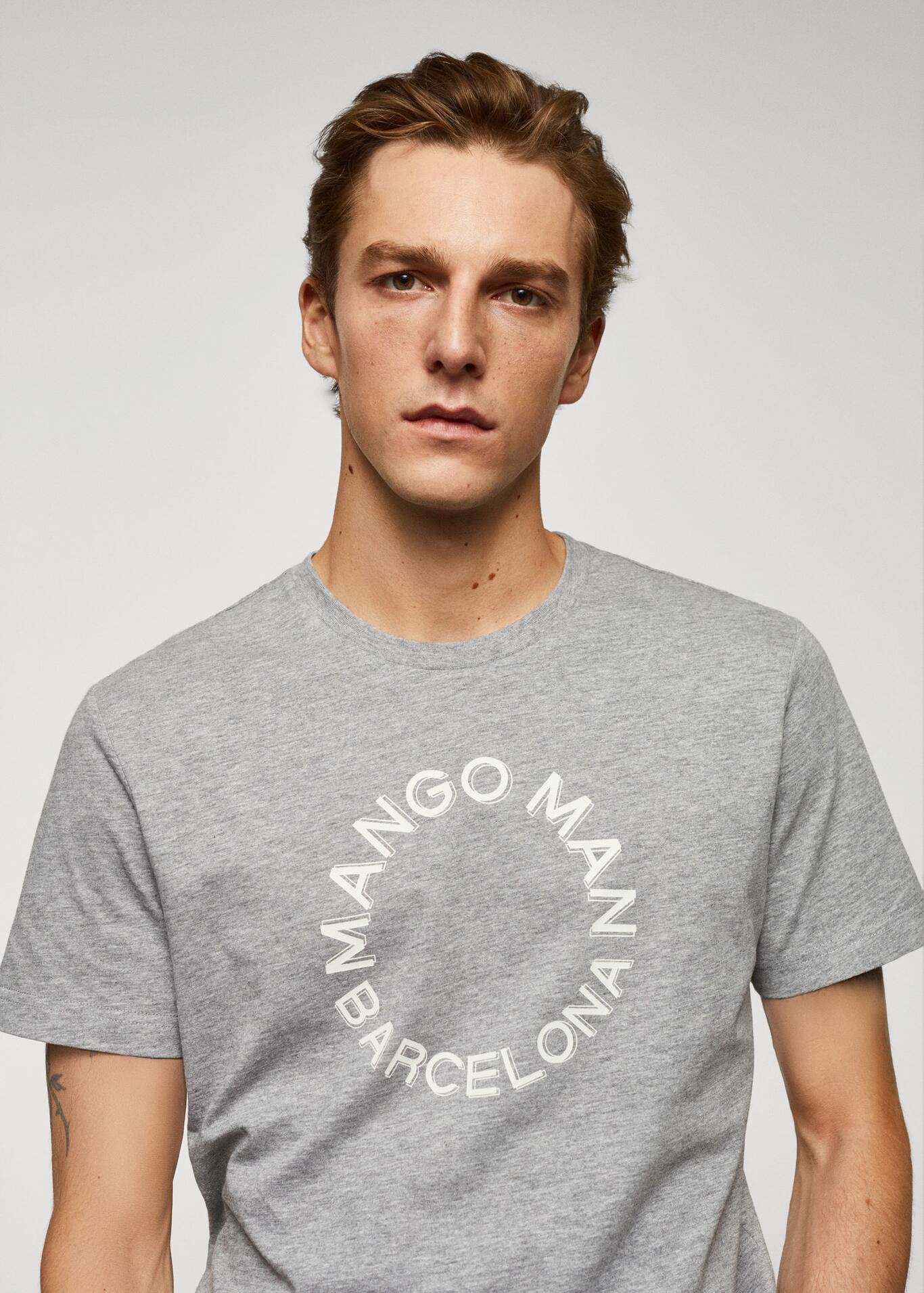 100 cotton tshirt with logo Man Mango Man The Philippines