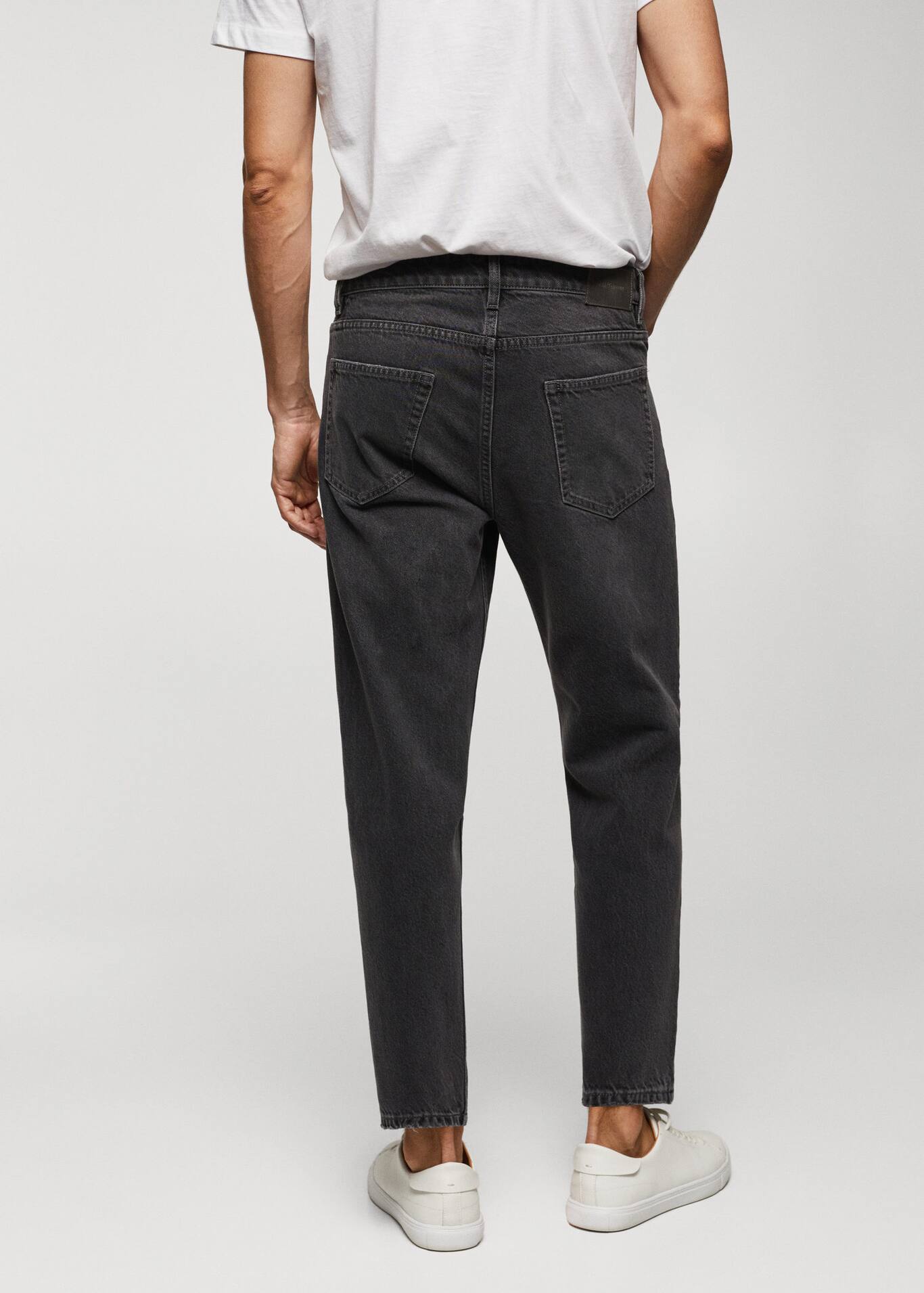 Darkwash taperedfit jeans Men Mango Man United Kingdom