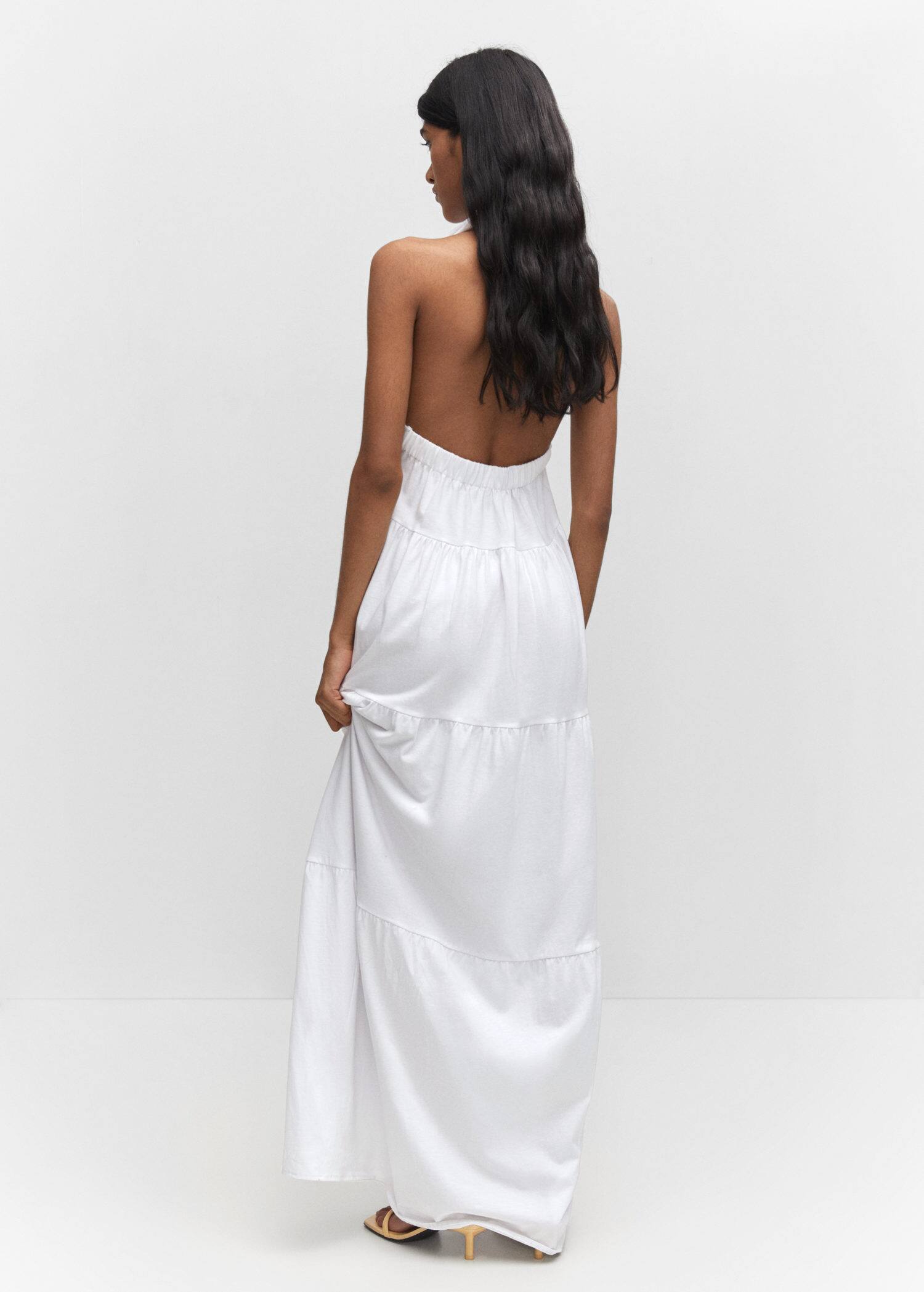 Halter-neck open-back dress - Woman | Mango The Philippines