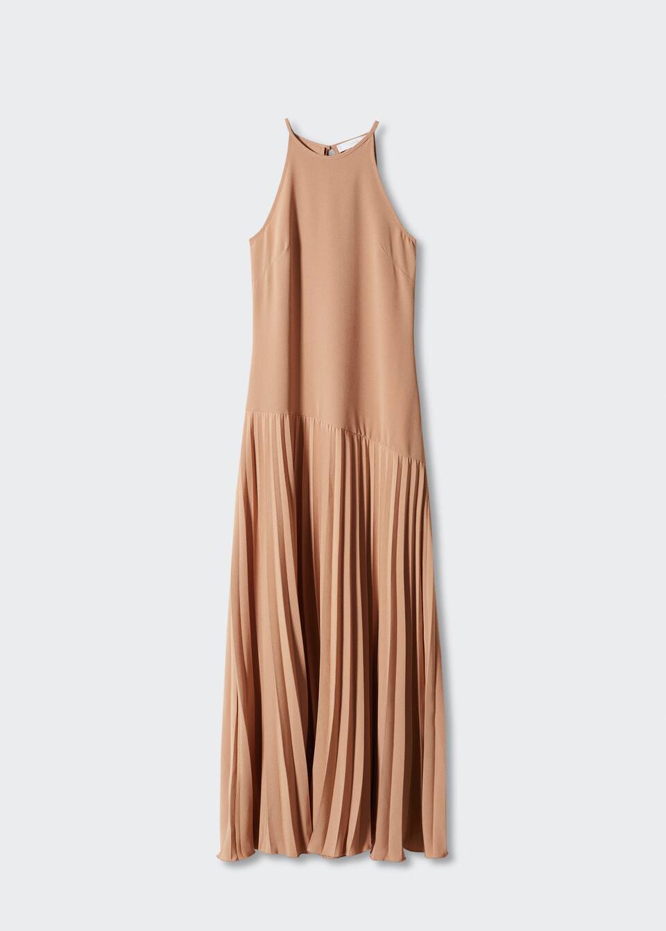 Pleated panel dress Women Mango USA