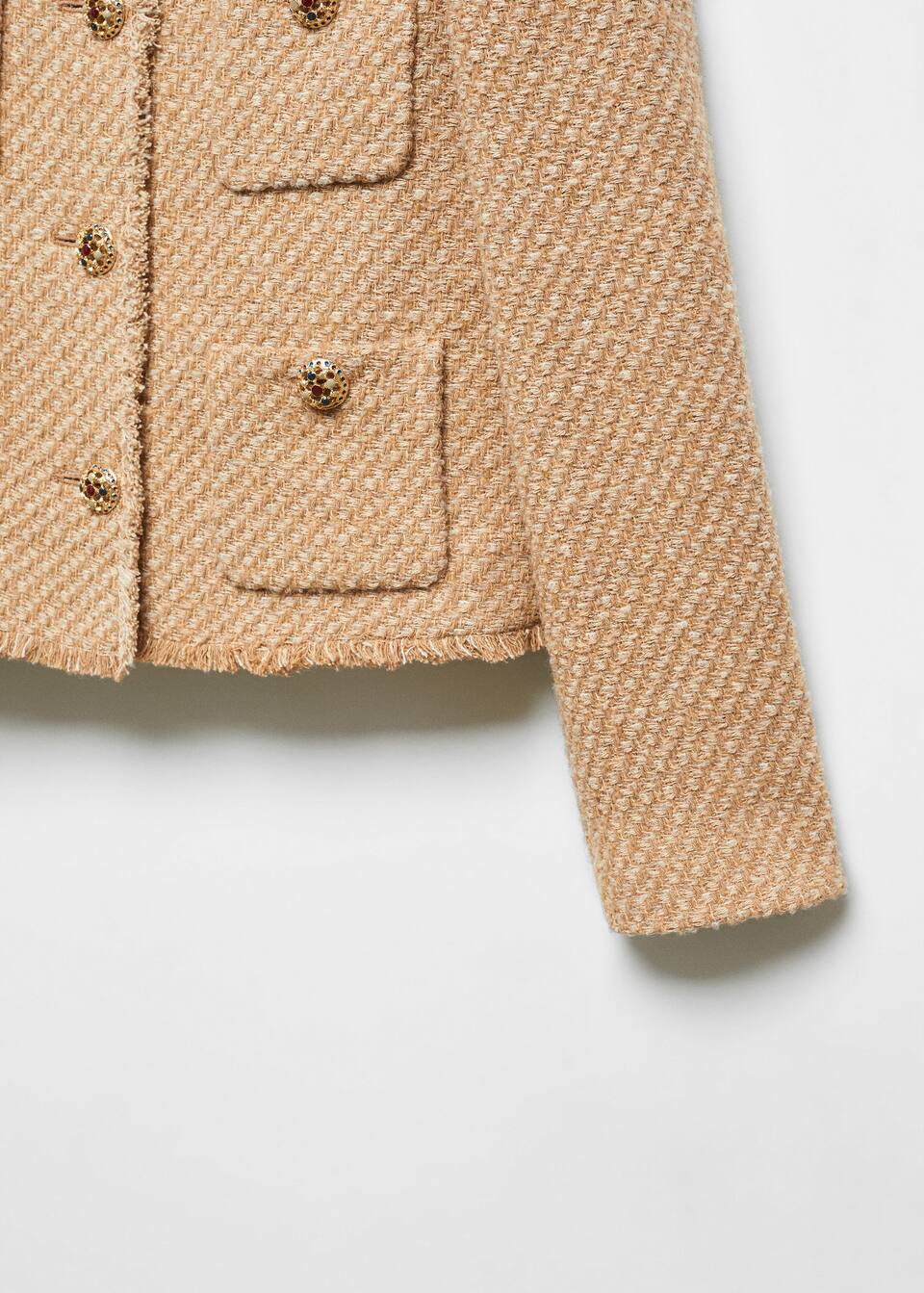 Pocket tweed jacket Women Mango USA