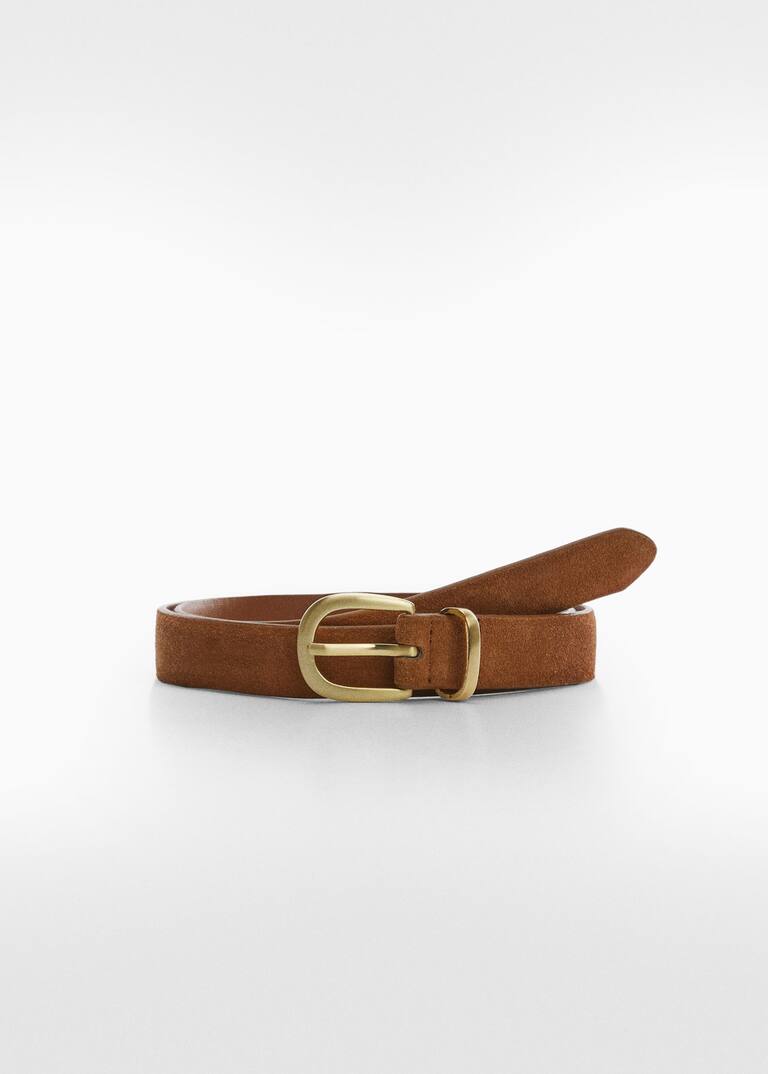 Buckle leather belt Women Mango United Kingdom